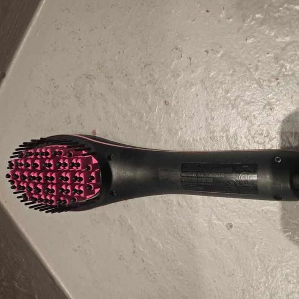 Simply Straight Hair Brush Flat Iron Hair Curler WORKS